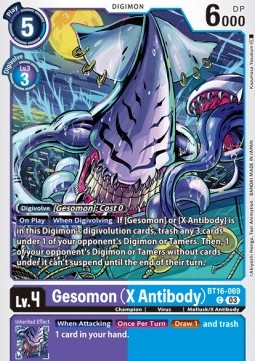 Gesomon (X Antibody) (BT16-069) - Beginning Observer