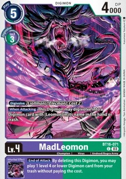 MadLeomon (BT16-071) - Beginning Observer