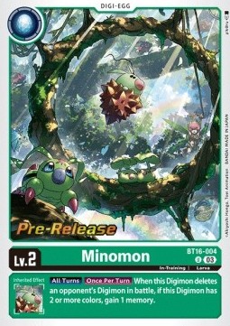 Minomon (BT16-004) (V.1) - Promos: Beginning Observer