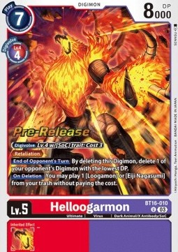 Helloogarmon (BT16-010) - Promos: Beginning Observer
