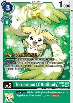 Terriermon (X Antibody) (BT16-038) - Promos: Beginning Observer