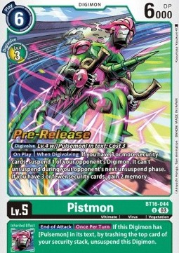 Pistmon (BT16-044) - Promos: Beginning Observer