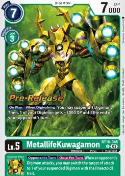 MetallifeKuwagamon (BT16-045) - Promos: Beginning Observer