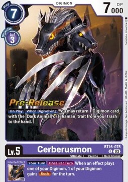 Cerberusmon (BT16-075) - Promos: Beginning Observer