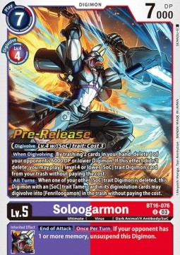 Soloogarmon (BT16-076) - Promos: Beginning Observer