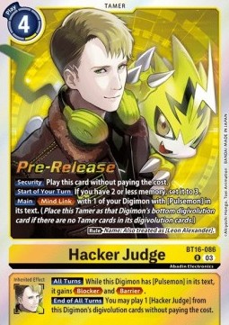 Hacker Judge (BT16-086) - Promos: Beginning Observer