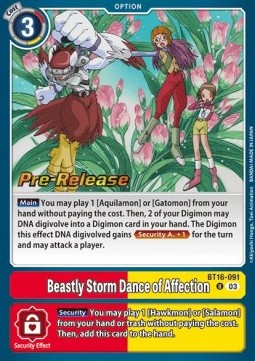 Beastly Storm Dance of Affection (BT16-091) - Promos: Beginning Observer