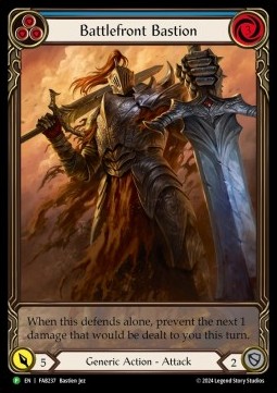 Battlefront Bastion (Blue) (Extended Art Rainbow Foil) - FAB Promos