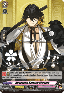 Nagasone Kotetsu Kiwame [D-Format] (V.1 - Double Rare) - Touken Ranbu ONLINE 2023