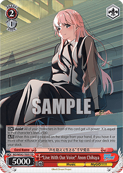 "Live With Our Voice" Anon Chihaya (V.1 - Trial Deck) - BanG Dream! Girls Band Party! Countdown Collection