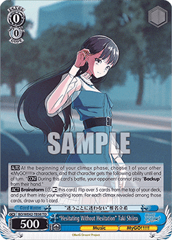 "Hesitating Without Hesitation" Taki Shiina (V.1 - Trial Deck) - BanG Dream! Girls Band Party! Countdown Collection