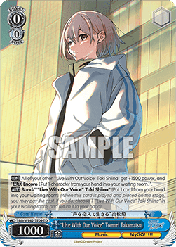 "Live With Our Voice" Tomori Takamatsu (V.1 - Trial Deck) - BanG Dream! Girls Band Party! Countdown Collection