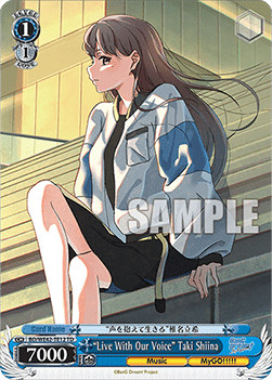 "Live With Our Voice" Taki Shiina (V.1 - Trial Deck) - BanG Dream! Girls Band Party! Countdown Collection