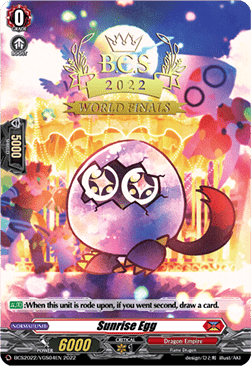Sunrise Egg [D Format] - Bushiroad Championship Series 2022