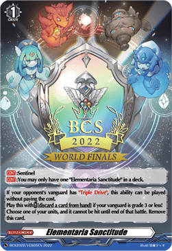 Elementaria Sanctitude [D Format] - Bushiroad Championship Series 2022
