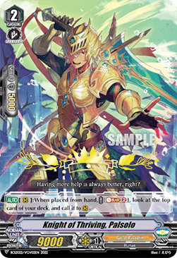 Knight of Thriving, Palsolo [V-Format] - Bushiroad Championship Series 2022