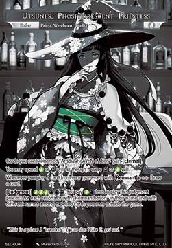 Utsunes, Phosphorescent Priestess // Remnantheos Utsunes (V.2 - Secret Rare) - Thoth of the Trinity