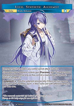 Lucie, Synthetic Alchemist // Lucie, the "Witch" (V.3 - Secret Rare) - Thoth of the Trinity
