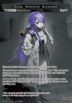 Lucie, Synthetic Alchemist // Lucie, the "Witch" (V.4 - Secret Rare) - Thoth of the Trinity