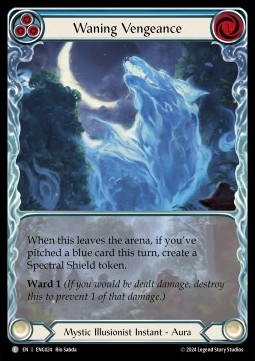 Waning Vengeance (Blue) (Extended Art Regular) - Part the Mistveil - Enigma Blitz Deck