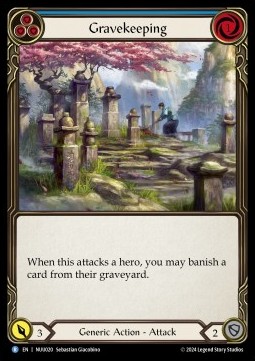 Gravekeeping (Blue) (Regular) - Part the Mistveil - Nuu Blitz Deck