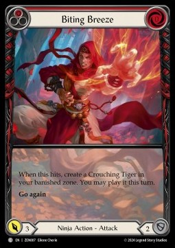 Biting Breeze (Red) (Extended Art Regular) - Part the Mistveil - Zen Blitz Deck