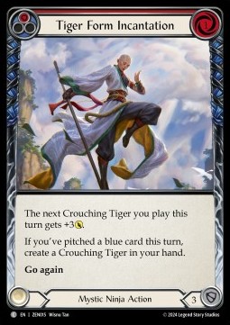 Tiger Form Incantation (Red) (Regular) - Part the Mistveil - Zen Blitz Deck