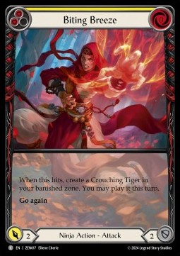 Biting Breeze (Yellow) (Extended Art Regular) - Part the Mistveil - Zen Blitz Deck