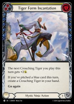 Tiger Form Incantation (Yellow) (Regular) - Part the Mistveil - Zen Blitz Deck