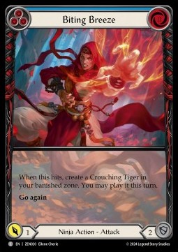 Biting Breeze (Blue) (Extended Art Regular) - Part the Mistveil - Zen Blitz Deck