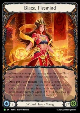 Blaze, Firemind (Rainbow Foil) - Hero Promos