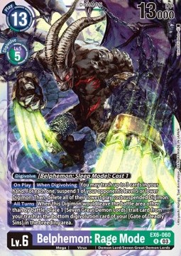 Belphemon: Rage Mode (EX6-060) (V.1) - Infernal Ascension