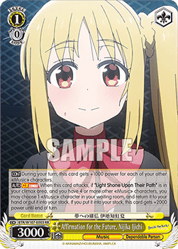 Affirmation for the Future, Nijika Ijichi (V.1 - Double Rare) - Bocchi the Rock!