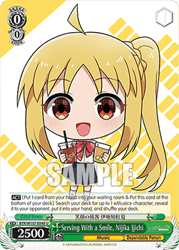 Serving With a Smile, Nijika Ijichi (V.1 - Uncommon) - Bocchi the Rock!