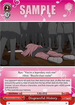 Disgraceful History (V.6 - Super Rare) - Bocchi the Rock!