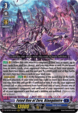 Fated One of Zero, Blangdmire [D-Format] (V.1 - Triple Rare) - Illusionless Strife