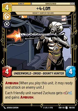 4-LOM, Bounty Hunter for Hire - Shadows of the Galaxy