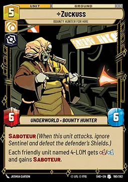 Zuckuss, Bounty Hunter for Hire - Shadows of the Galaxy