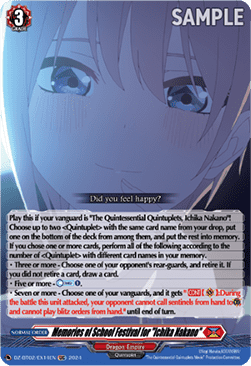 Memories of School Festival for "Ichika Nakano" [D-Format] - Illusionless Strife