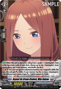 Beyond the Dream Attained, Miku Nakano [D-Format] - Illusionless Strife