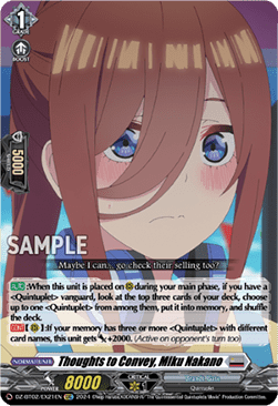 Thoughts to Convey, Miku Nakano [D-Format] - Illusionless Strife