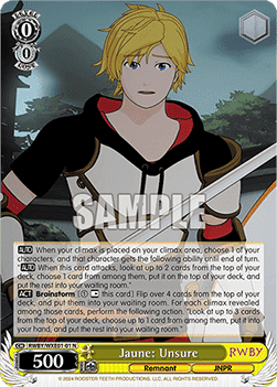 Jaune: Unsure (V.1 - Common) - RWBY Premium Booster
