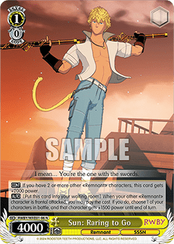 Sun: Raring to Go (V.1 - Common) - RWBY Premium Booster