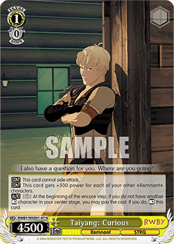 Taiyang: Curious (V.1 - Common) - RWBY Premium Booster