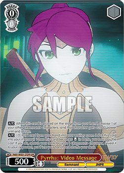 Pyrrha: Video Message (V.2 - Overframe Rare) - RWBY Premium Booster