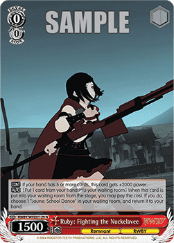 Ruby: Fighting the Nuckelavee (V.1 - Common) - RWBY Premium Booster