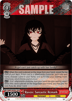 Raven: Sarcastic Remark (V.1 - Common) - RWBY Premium Booster