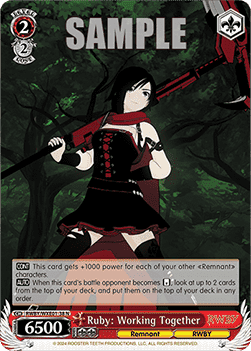 Ruby: Working Together (V.1 - Common) - RWBY Premium Booster