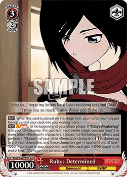 Ruby: Determined (V.1 - Common) - RWBY Premium Booster