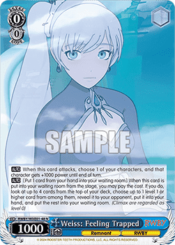 Weiss: Feeling Trapped (V.1 - Common) - RWBY Premium Booster